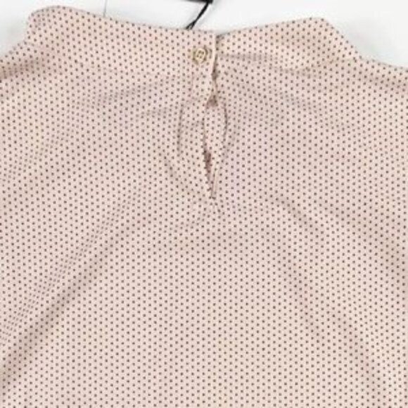 Adrianna Papell Ruffled Cap Sleeve Mini Polka Dot Blouse Top Size XL - Picture 6 of 11
